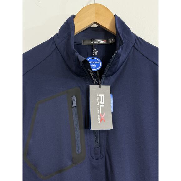 New RLX Ralph Lauren Wicking Performance Jersey Running 1/4 Zip Pullover Shirt S - Picture 2 of 3